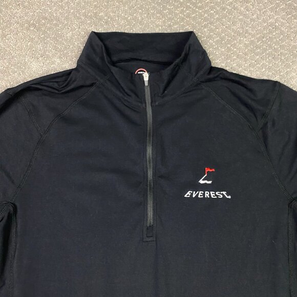 Travis Mathew 1/4 Zip Pullover Men's Large Black Lightweight Stretch Base Layer - Picture 3 of 11